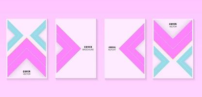 Modern Covers Template Design geometric shapes in soft colors vector