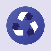 Colourful recycle flat icon, Environment eco friendly vector