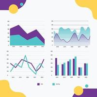 conjunto de diagramas de flujo infográficos coloridos vector