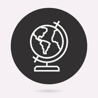 Educational globe - vector icon. Illustration isolated. Simple pictogram.