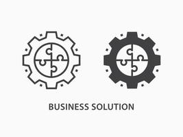 Business solution icon on white background. vector