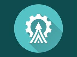 Progress icon. Vector illustration. Symbol of rationalization.