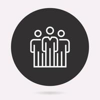 People - vector icon. Illustration isolated. Simple pictogram.