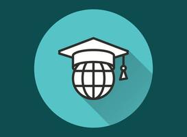 Online education icon for graphic and web design. vector