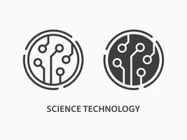 Science technology icon on white background. vector