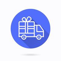 icono de entrega de regalos para diseño gráfico y web. vector