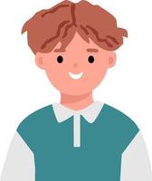 avatar de niño sonriente vector