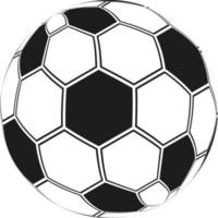 el balón de fútbol en blanco y negro vector