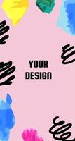 Design of backgrounds for social networks in line-blot style. Trendy editable template for social media stories, letterhead, vector illustration.Doodle and squiggles, cartoon cute style.