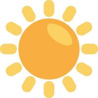 Yellow sun, illustration, vector on a white background.