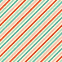 Pastel diagonal candy stripe seamless pattern. Christmas, Birthday, Valentine party gift wrap design, classic retro background. vector