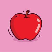 ilustración vectorial gráfico de manzana vector