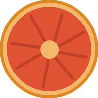 Slice of grapefruit, illustration, vector, on a white background. vector