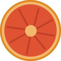 Slice of grapefruit, illustration, vector, on a white background. vector