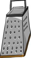 Grey grater, illustration, vector on white background.