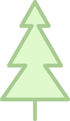 Green tree, illustration, vector on a white background.