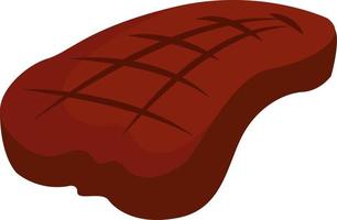 Beef steak, illustration, vector on white background.