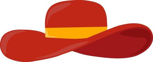 Red hat, illustration, vector on white background.