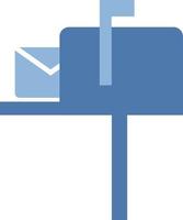 Blue mailbox, illustration, vector on a white background