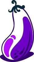 Drawing eggplant, illustration, vector on white background