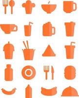 Court food, illustration, vector, on a white background. vector