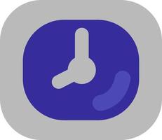 Grey square clock, illustration, vector on a white background.