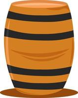 Orange barrel, illustration, vector on white background.