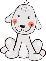 Happy dog, illustration, vector on white background