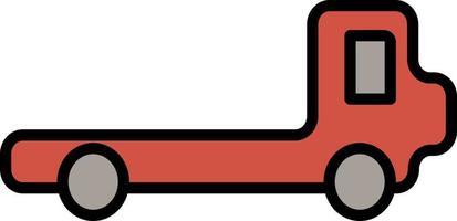 Red truck without trail, illustration, vector, on a white background. vector