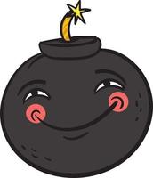 Smiling bomb ,illustration,vector on white background vector