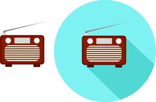 Old radio ,illustration, vector on white background.