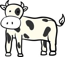 A big cow, vector or color illustration.