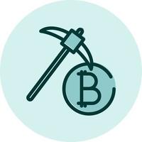 Cryiptocurrency digging, illustration, vector on a white background.