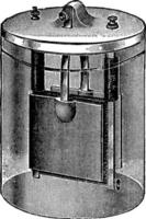 Edison Cell, vintage illustration. vector