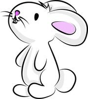 Happy bunny, illustration, vector on white background.