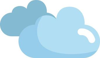 Two blue clouds, illustration, vector, on a white background. vector