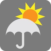 Umbrella with sun, illustration, vector, on a white background. vector