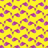 Fishes pattern, illustration, vector on white background