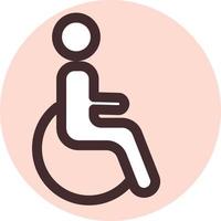 Hotel wheelchair accessible, illustration, vector, on a white background. vector