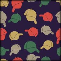 Hat seamless pattern vector illustration.Texture textile and print products