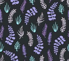 Vector seamless pattern with doodle plants, great design for any purposes.