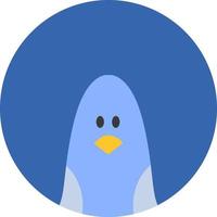 Blue pigeon, illustration, vector on a white background.