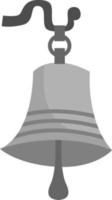 Silver bell, illustration, vector on white background.