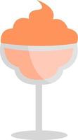 Orange coctail, illustration, on a white background. vector