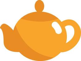 Evening teapot, illustration, vector on a white background.