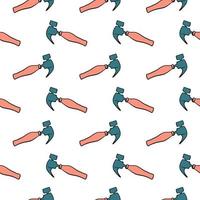 Grey hammer ,seamless pattern on white background. vector