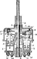 Water Pump vintage illustration. vector