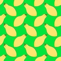 Papaya pattern, seamless pattern on green background. vector