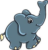 Little elephant, illustration, vector on white background