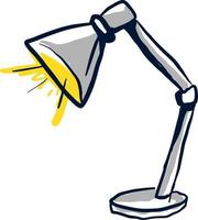 Desk lamp, illustration, vector on white background.